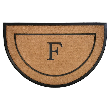 Monogram Door Mat, Black, Natural, 30 in W x 48 in L